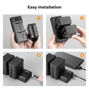K&F NP-F970 Battery with LED Charger thumb 3