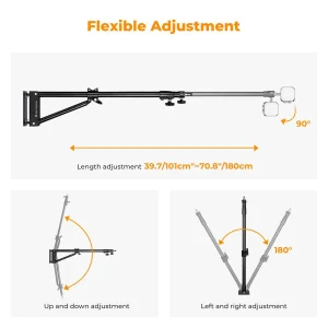 K&F 180cm Wall-Mounted Triangle Boom Arm thumb 3